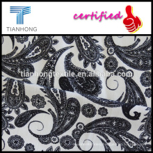 phoenix style printed on cotton spandex elastane white background fabric with good stretch for women's clothing